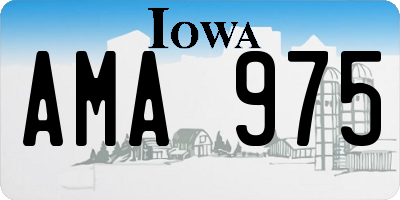IA license plate AMA975