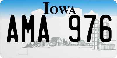 IA license plate AMA976