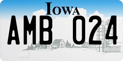 IA license plate AMB024