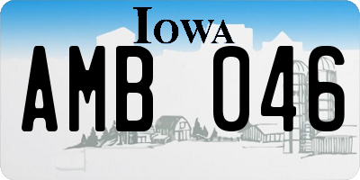IA license plate AMB046