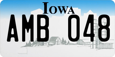 IA license plate AMB048