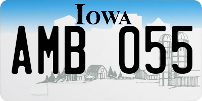 IA license plate AMB055