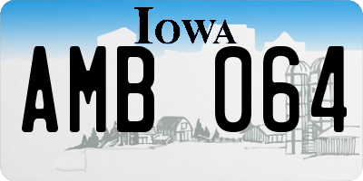 IA license plate AMB064