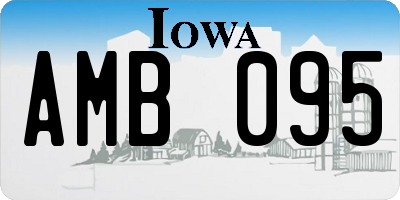 IA license plate AMB095