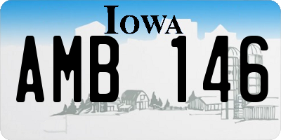 IA license plate AMB146