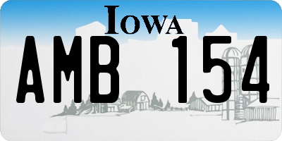 IA license plate AMB154
