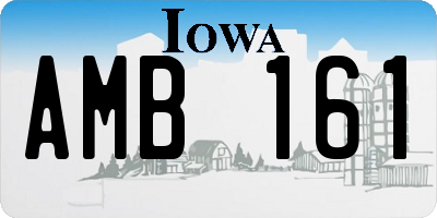 IA license plate AMB161