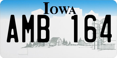 IA license plate AMB164