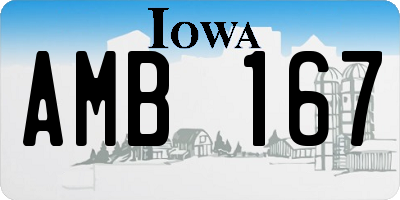 IA license plate AMB167