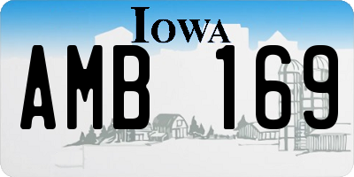 IA license plate AMB169