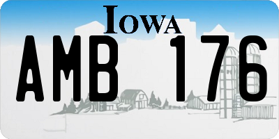 IA license plate AMB176