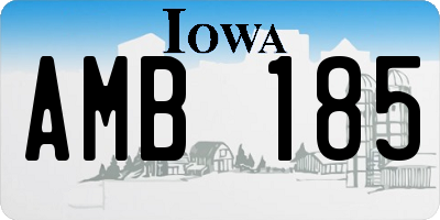 IA license plate AMB185