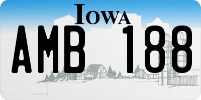 IA license plate AMB188