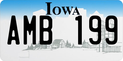IA license plate AMB199