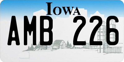 IA license plate AMB226