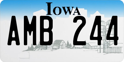 IA license plate AMB244
