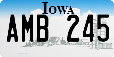 IA license plate AMB245
