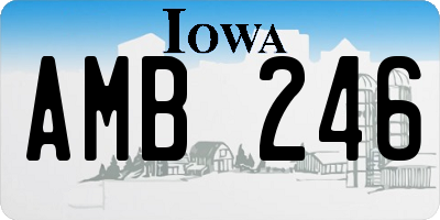 IA license plate AMB246