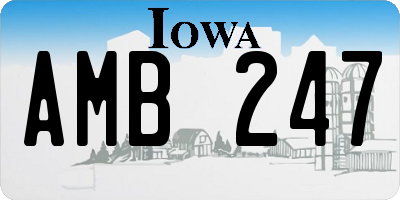 IA license plate AMB247