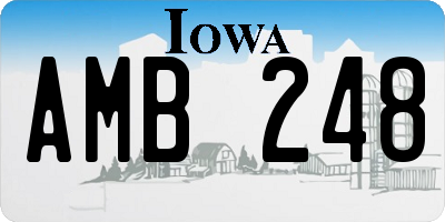 IA license plate AMB248
