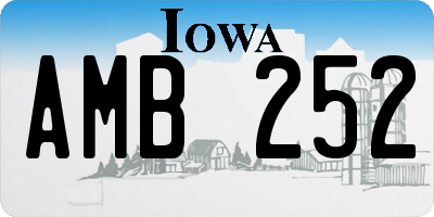 IA license plate AMB252