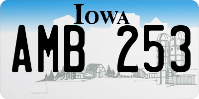 IA license plate AMB253