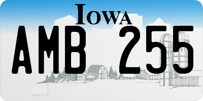 IA license plate AMB255