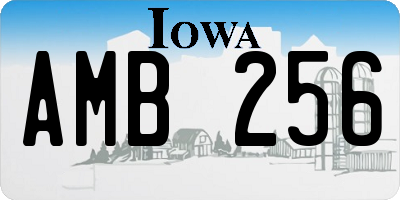 IA license plate AMB256