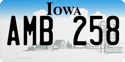 IA license plate AMB258