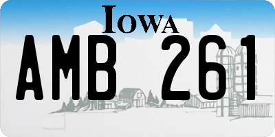 IA license plate AMB261
