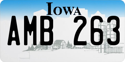 IA license plate AMB263