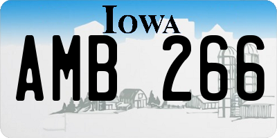 IA license plate AMB266