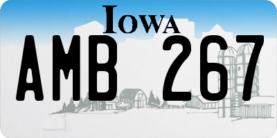 IA license plate AMB267