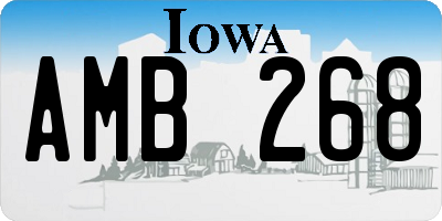 IA license plate AMB268
