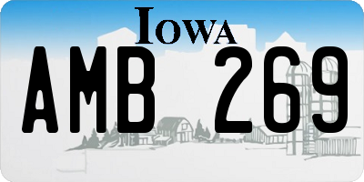 IA license plate AMB269