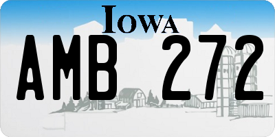 IA license plate AMB272
