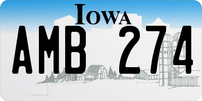 IA license plate AMB274