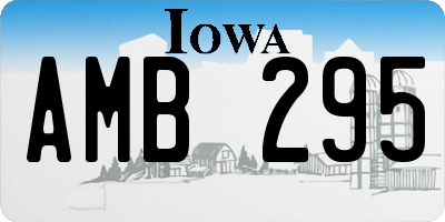 IA license plate AMB295