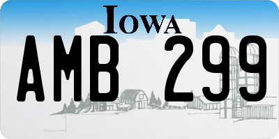 IA license plate AMB299