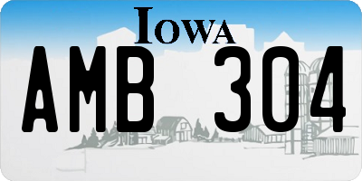 IA license plate AMB304