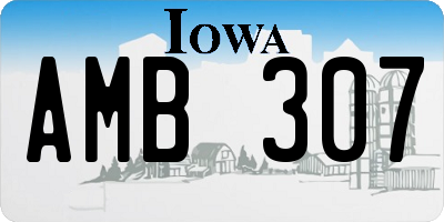 IA license plate AMB307