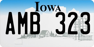 IA license plate AMB323