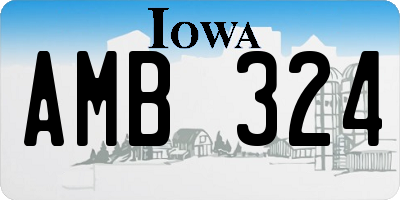 IA license plate AMB324