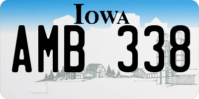 IA license plate AMB338