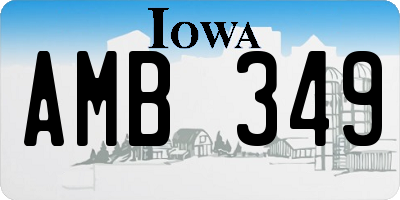 IA license plate AMB349