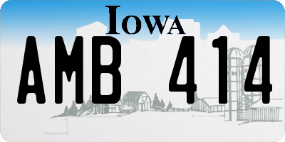 IA license plate AMB414