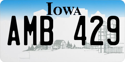 IA license plate AMB429