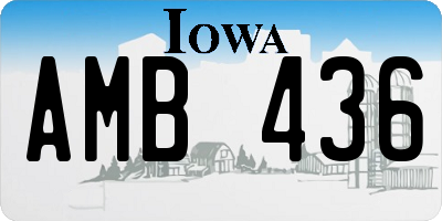 IA license plate AMB436