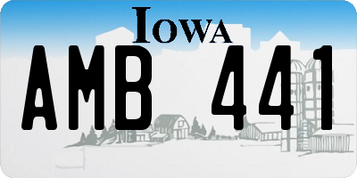 IA license plate AMB441