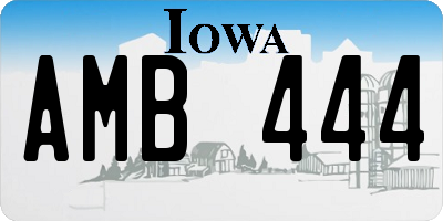IA license plate AMB444